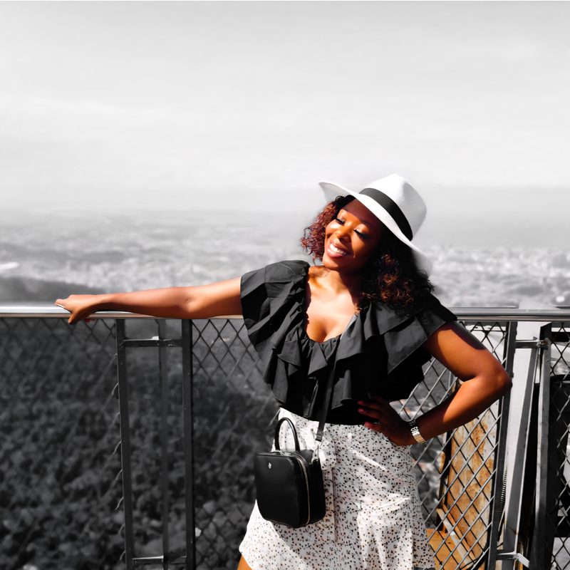 Hayley Molefe overlooking Rio de Janeiro